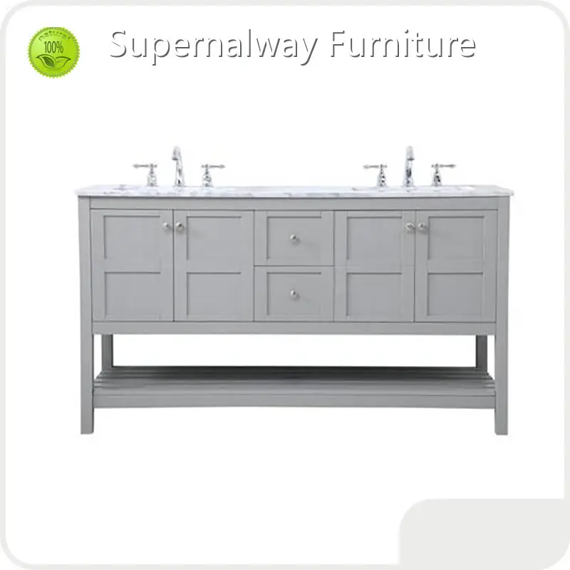 Supernalway Furniture Creative Oak Bathroom Cabinet for Washing 1