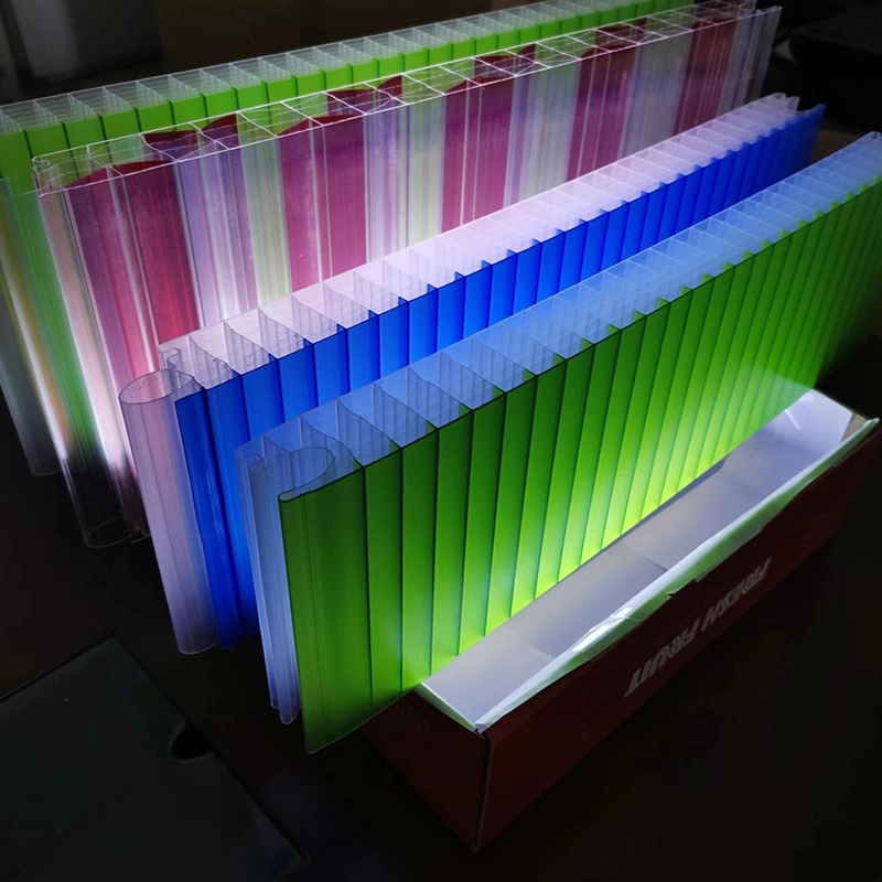 Amashidi odonga we-polycarbonate anombala anesakhiwo soxhumano sokuvikela i-Uv 5