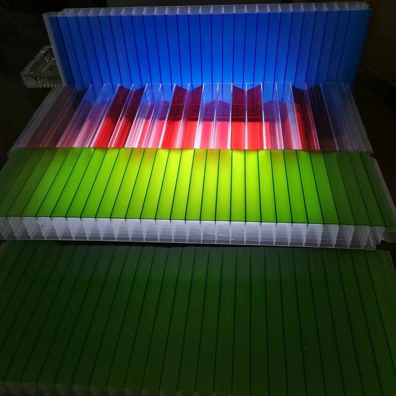 Amashidi odonga we-polycarbonate anombala anesakhiwo soxhumano sokuvikela i-Uv 8
