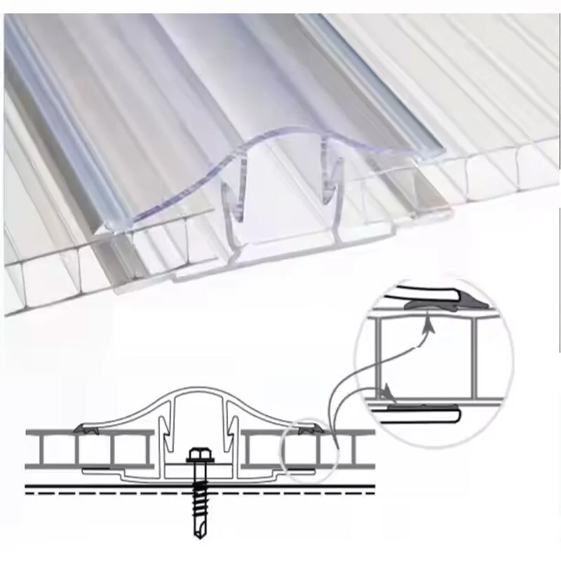 Polycarbonate Connectors With H Profile For PC Sheet Installation 5