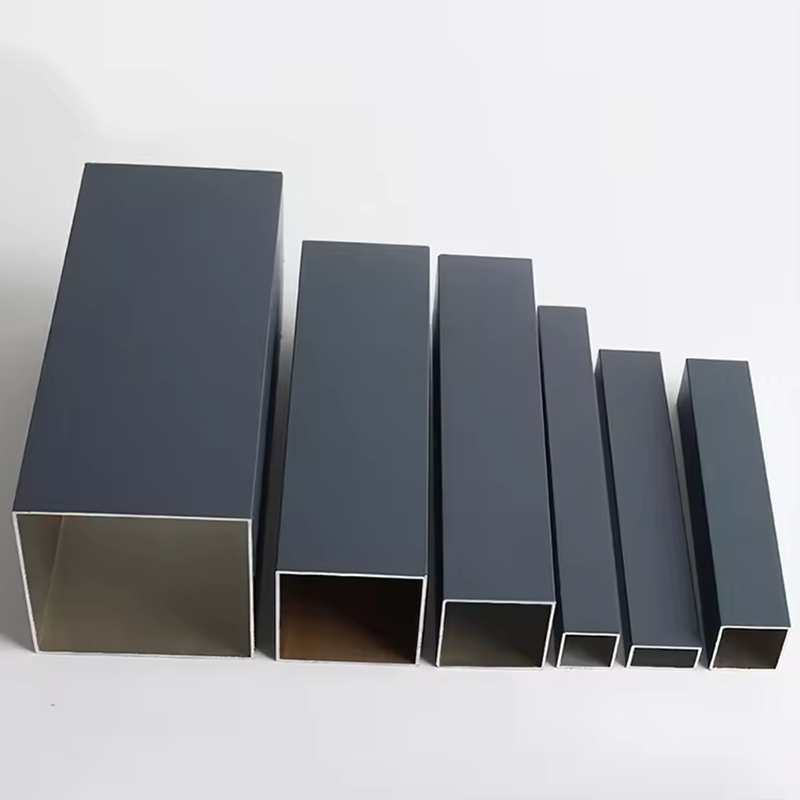 Tube en aluminium carré 6060-T66 Tuyau en aluminium rectangulaire Grain de bois Aluminium 3