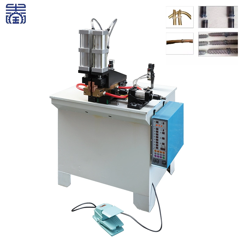 Máquina neumática de soldadura a tope de alambre, accionada por pedal, para tubos de cobre/aluminio/hierro 1