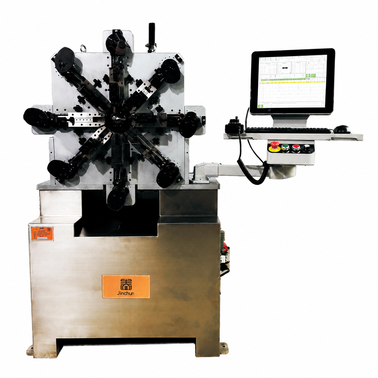 High-Precision Multi-Axis Camless Spring Forming Machine with 8 Servo Drives 4