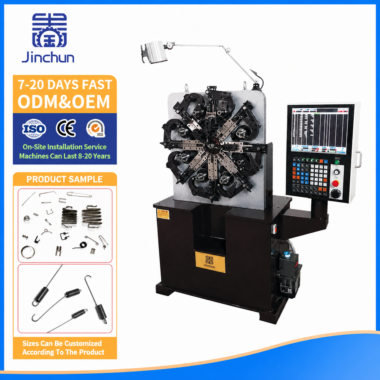 Machine à enrouler les ressorts CNC polyvalente de haute précision pour le formage de fils à usages multiples 1