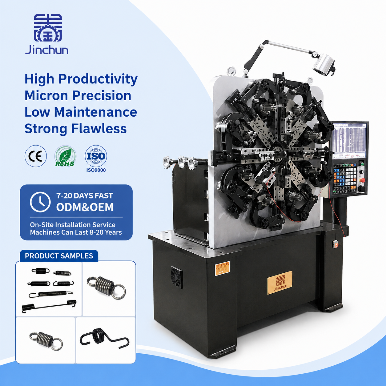 High-Precision 3~4 Axes CNC Versatile Spring Coiling Machine for Smart and Efficient Production 1