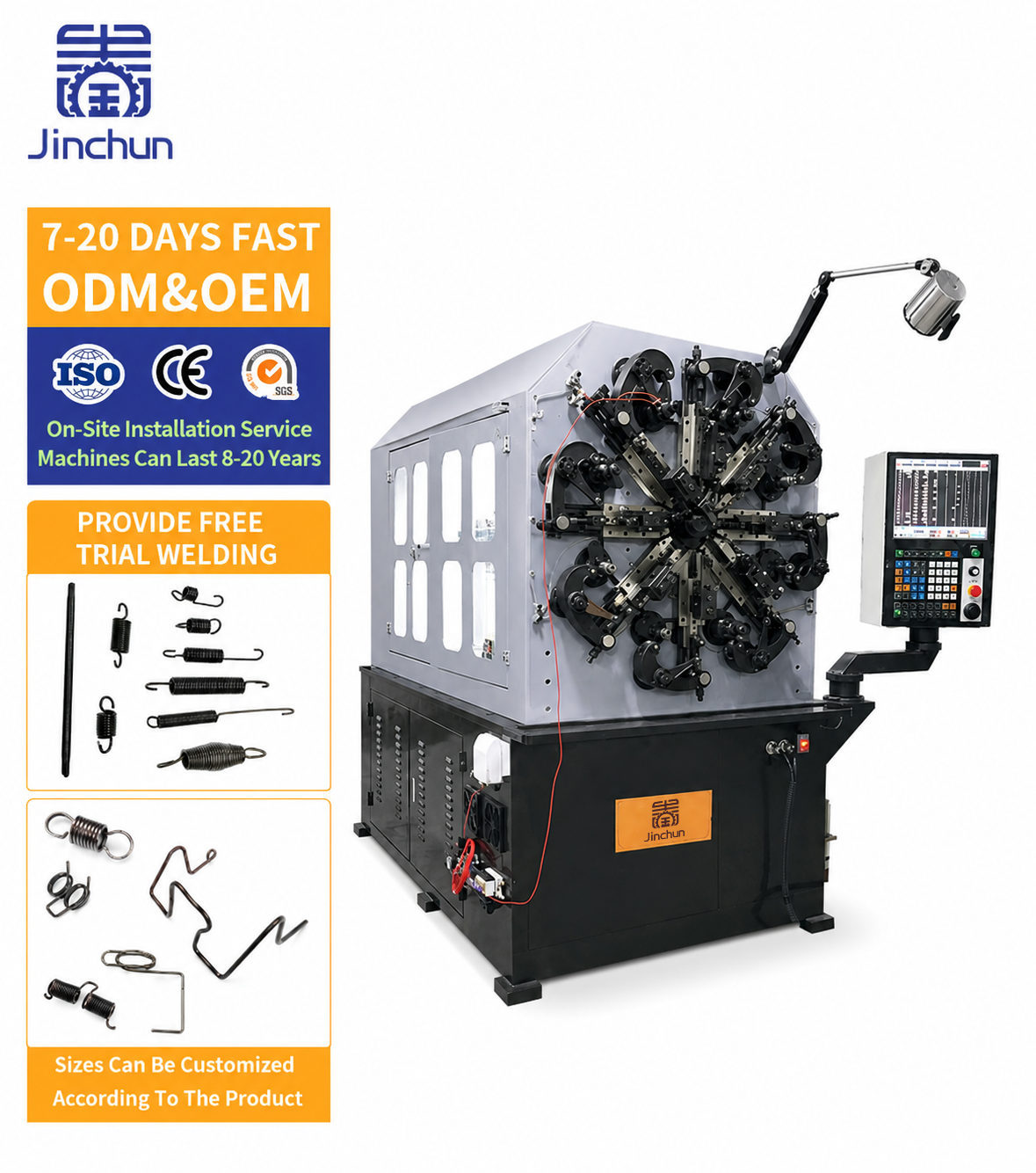 High-Precision Automatic Wire Forming Machine with Cam and 360° Wire Rotation 1
