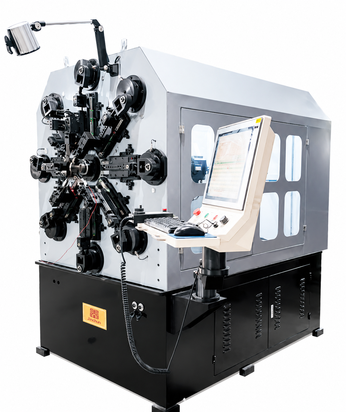 Máquina de conformação de arame sem came de alta velocidade com rotação do arame para formas complexas de arame 3D. 4
