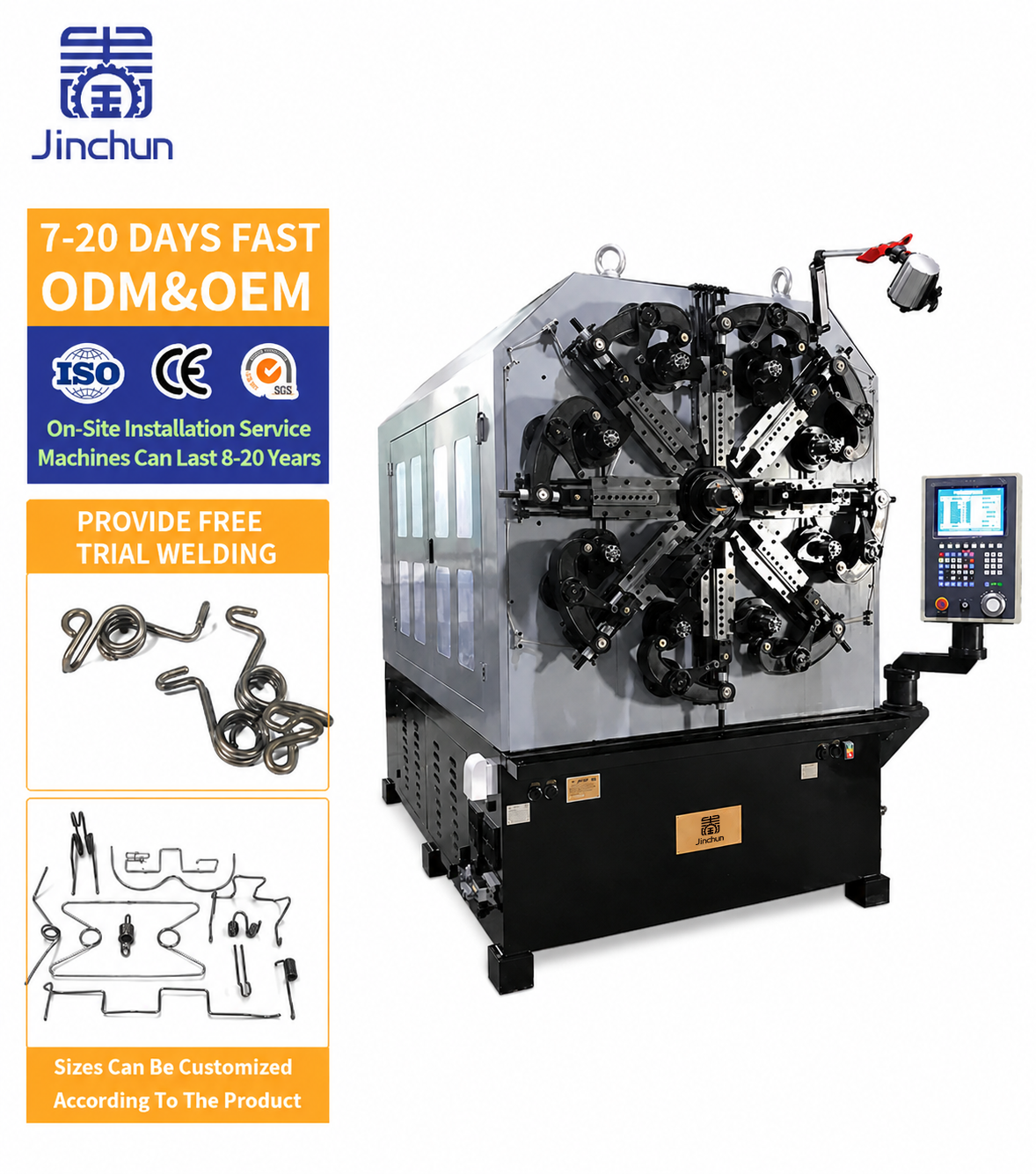 Machine CNC haute performance pour la fabrication de ressorts, avec came et rotation de fil de précision 1
