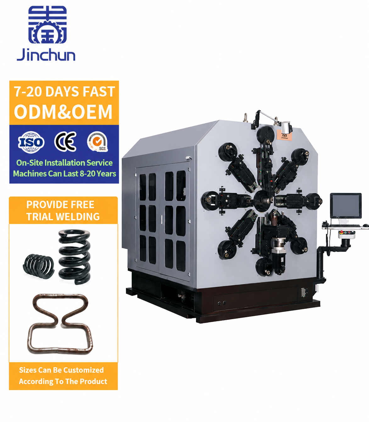 Máquina de conformação e soldagem de arame de alta resistência para produção de alta eficiência. 1