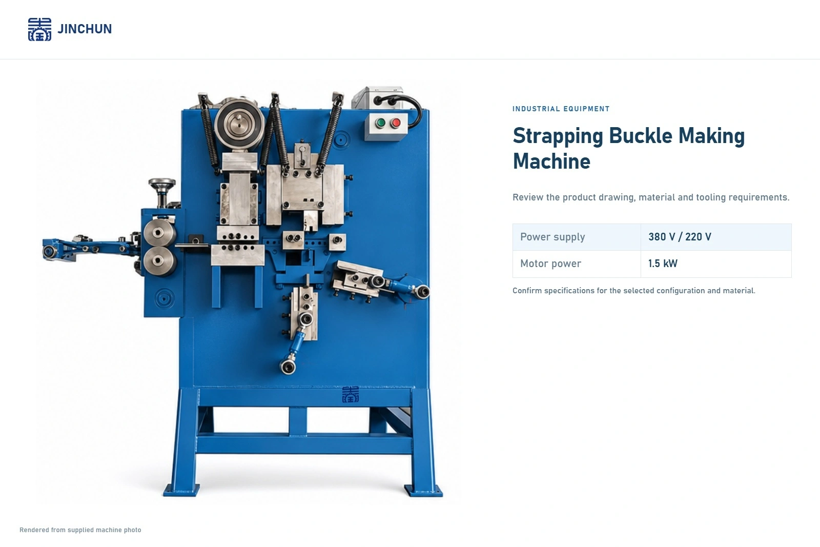 JINCHUN Strapping Buckle Making Machine (JC-NEW77) | Custom Forming Equipment 1