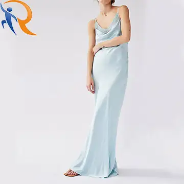 2024 New Style V-Neck Suspender Slim Fishtail Long Dress Backless Design Fashionable Evening Dress 1