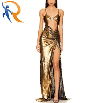 2024 New Style Sleeveless Backless Fashion BackPack-hip Tight Dress Shiny Fancy Dress For Dinner Party 1