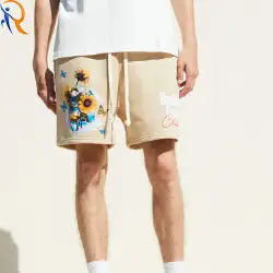 2024 Summer Fashion Men's Cure Screen Printing Sunflowers Bouqets Blue Butterflies Patterns Broken Hearts Casual Short 1