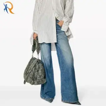 High quality wholesale bootcut jeans wide-leg Mid-rise flared jeans 1