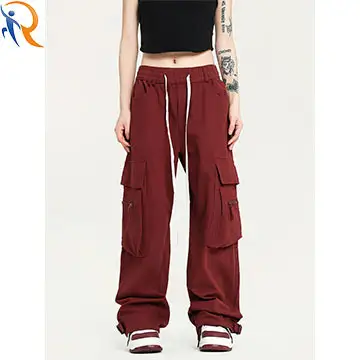 Spring /Autumn Period New Overalls Female Summer American Wide-legged Pants loose Cargo Pants 1