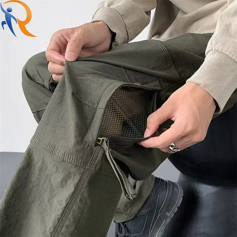 American Retro Mesh Inner Fabric Breathable Assault Pants OverallsFunctional MensThin Waterproof Quick Dry Long Trousers Straight Leg Cargo Pants 1