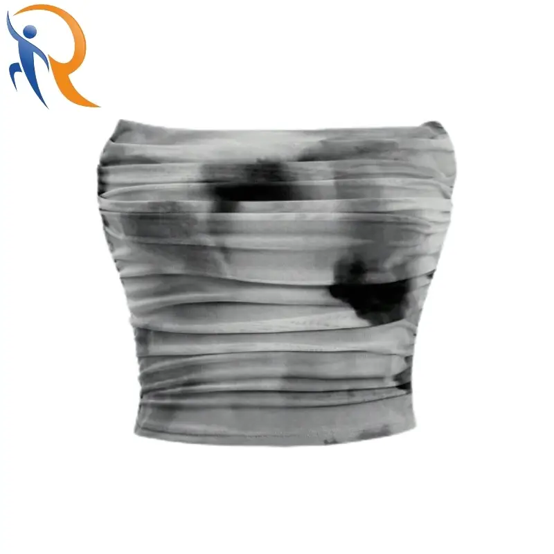 أزياء الصيف التعادل صبغ Ruched حمالة المحاصيل الأعلى يناسب الخروج خارج 1