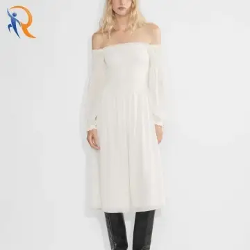 margaret dress Chiffon off-the-shoulder maxi dress 1