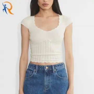 Sweater Sweetheart knit shortsleeve top with Wonder Yarn 1