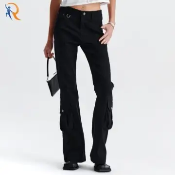 BOOTS CUT CARGO PANTS IN BLACK 1