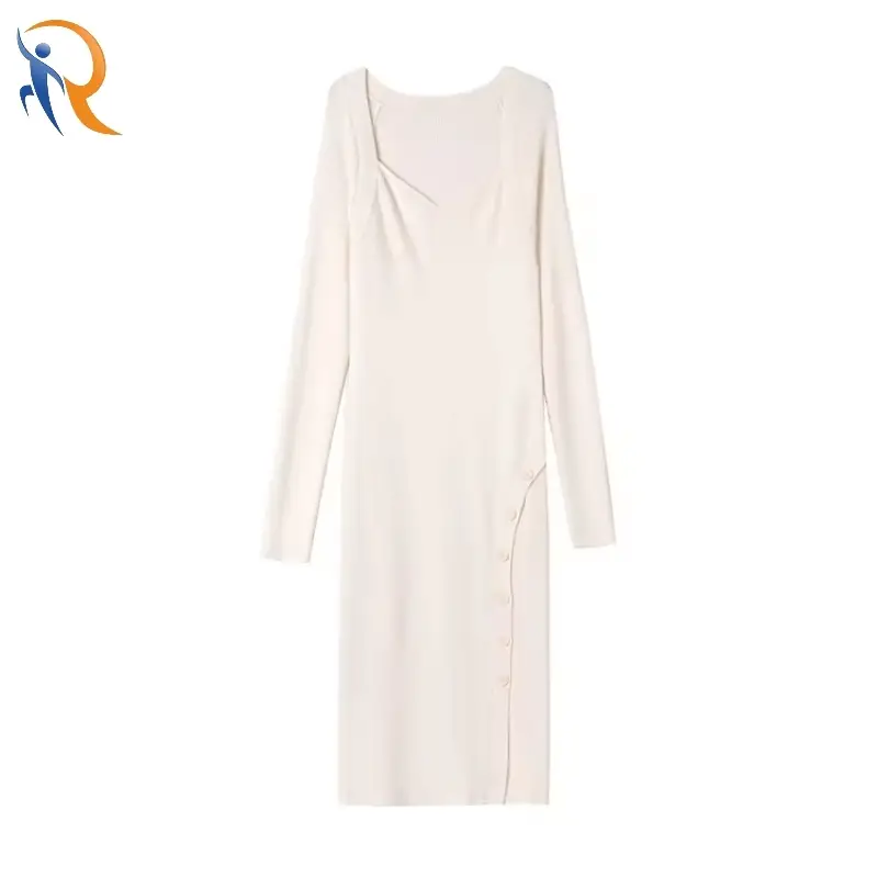 Autumn Winter Fashion Design High-End Leisure Knitted Women Sweater Dress 1