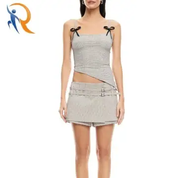DEUCE SKORT BEIGE GINGHAM 1