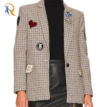 Suit jacket with patterned casual look 1