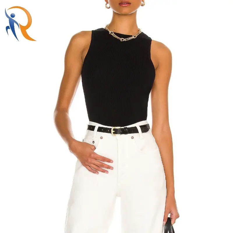 Blank Slim Fit Asymmetric Backless Tank Top 1