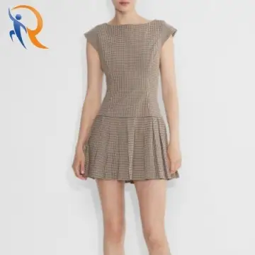 palette dress Softly structured pleated micro dress 1