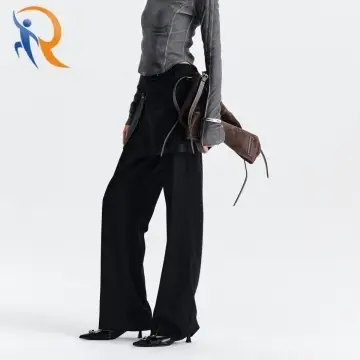 SLIT POINT SKIRT TROUSER IN BLACK 1