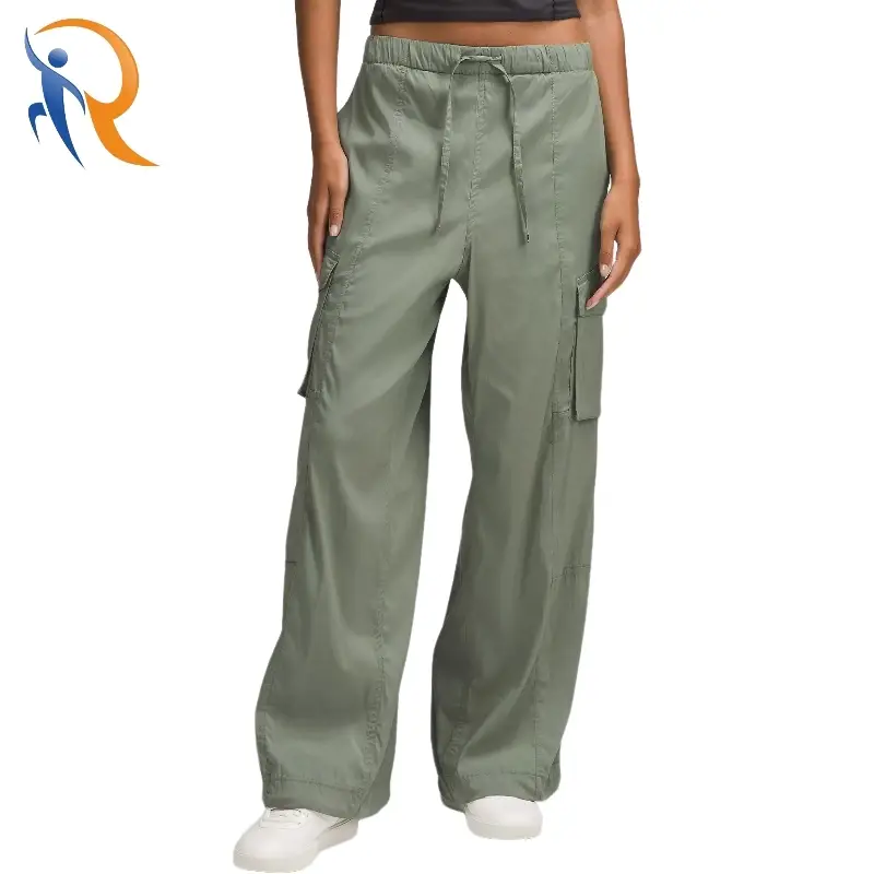 Elastic Waist Flap Pocket Cargo Pants 1