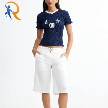 SCRUNCHED SPECTATE TOP INDIGO 1