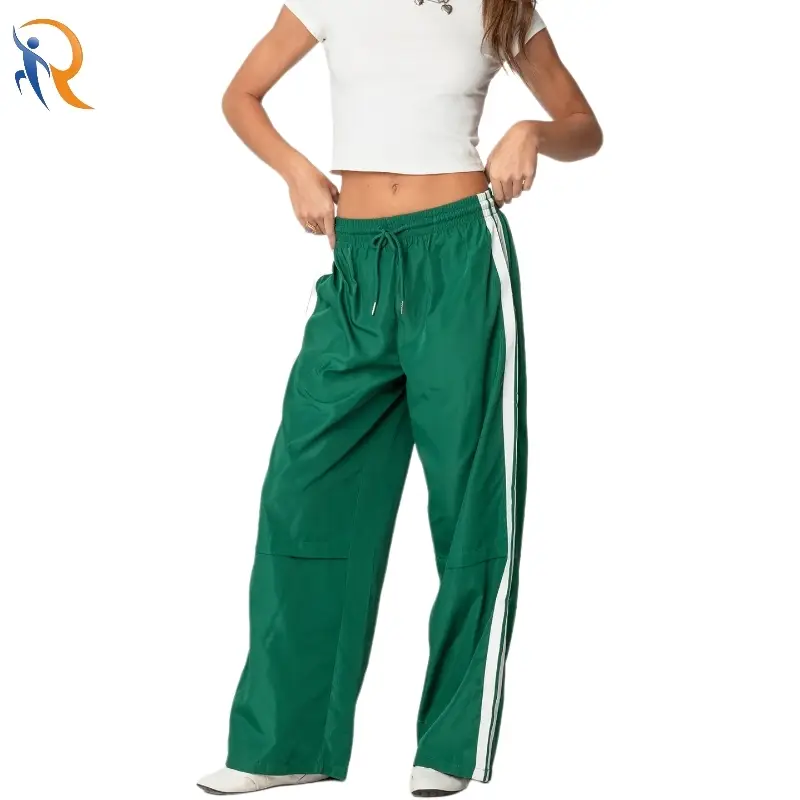 Loose Fit Drawstring Waistband Side Stripe Track pants 1