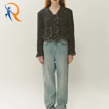 سترة صوف التويد هامشية 1