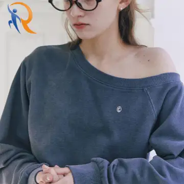 سويت شيرت إيدن بأكتاف مكشوفة بأربعة ألوان، تصميم بأكتاف مكشوفة وأكمام طويلة 1