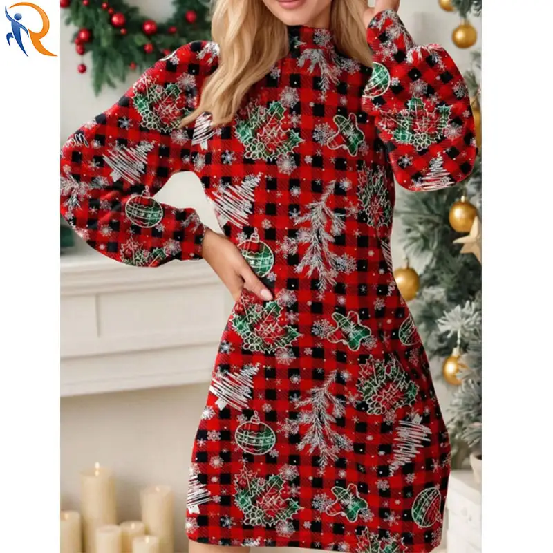 Slim Fiting Knit Sweater Chirstmas Dress 1