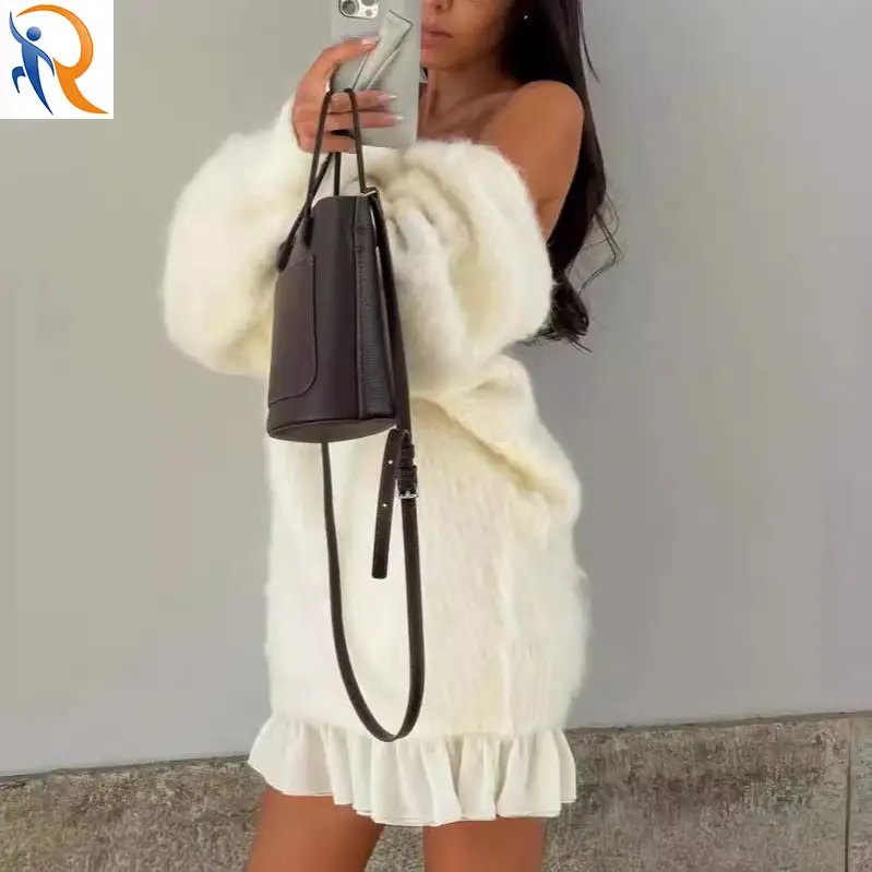 Autumn and winter fashion sweet lazy long sleeve halter knit sweater woman 1
