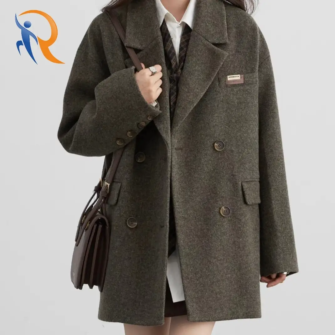 Suit jacket mid-length Maillard coat 1