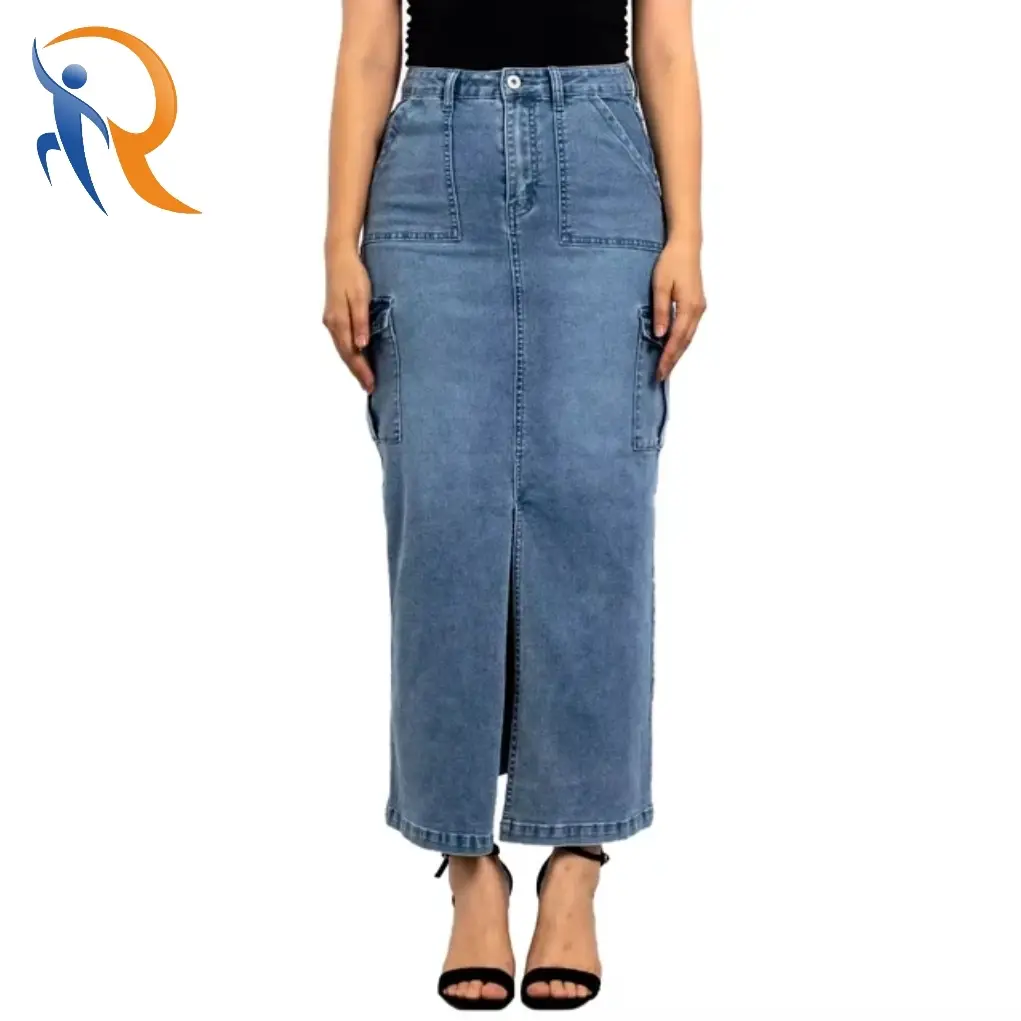 Vintage straight-leg denim skirt 1