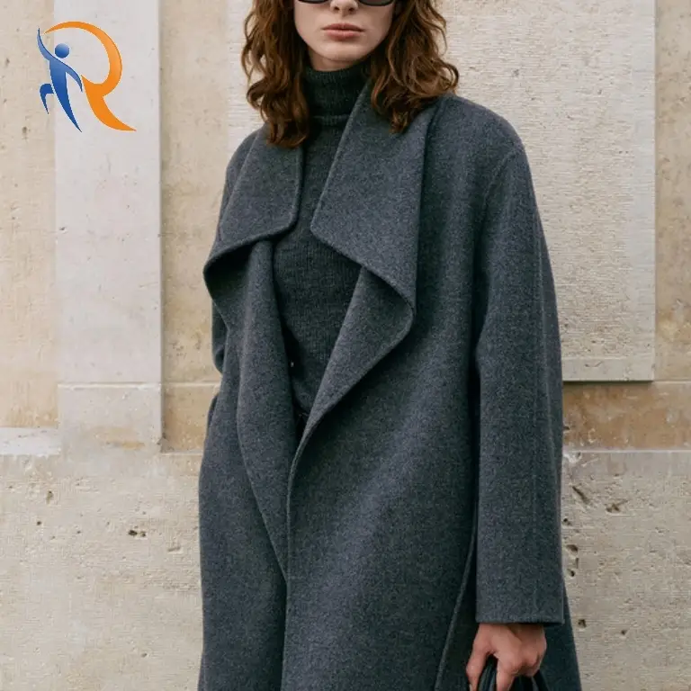 Long Handmade Turtleneck Coat 1