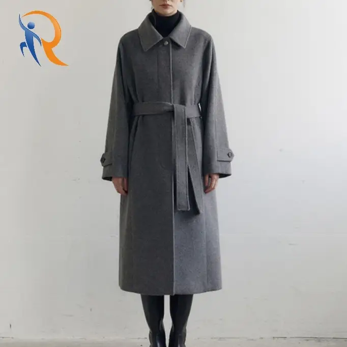 Belted Balmacaan Long Coat 1
