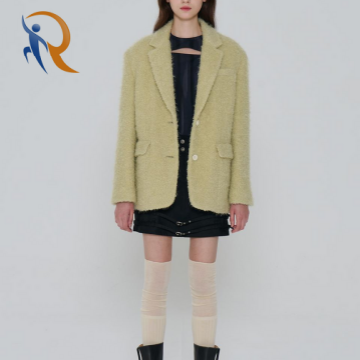 Bouclé Wool Blend Single Overfit Jacket 1