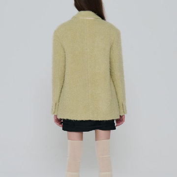 Bouclé Wool Blend Single Overfit Jacket 3