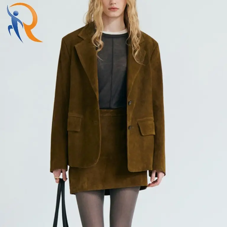MAHOGANY GOAT SUEDE JACKET 1