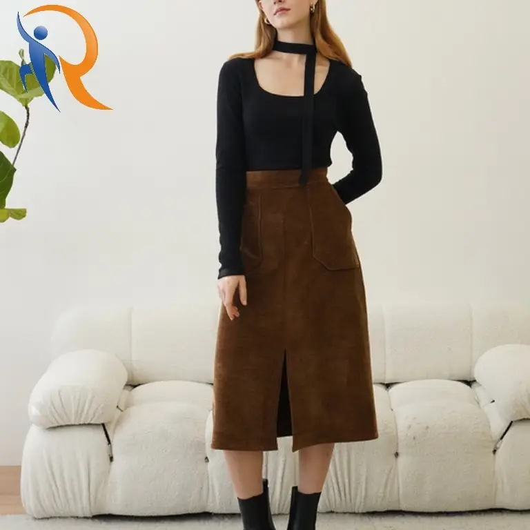 velvet semi A-line skirt 1