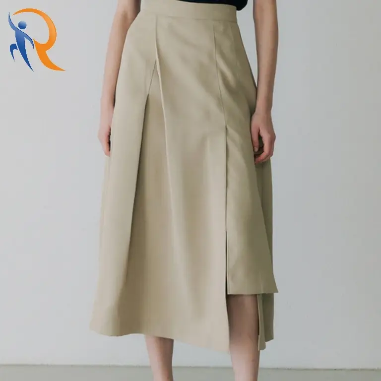unbalance pleats flared skirt 1