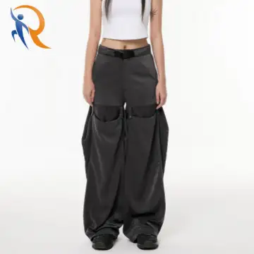 Flowing Wide Pants_Charcoal 1