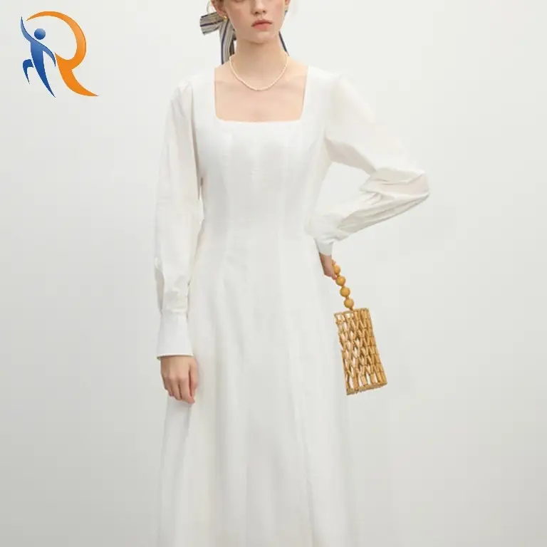 Square neck cotton dress 1