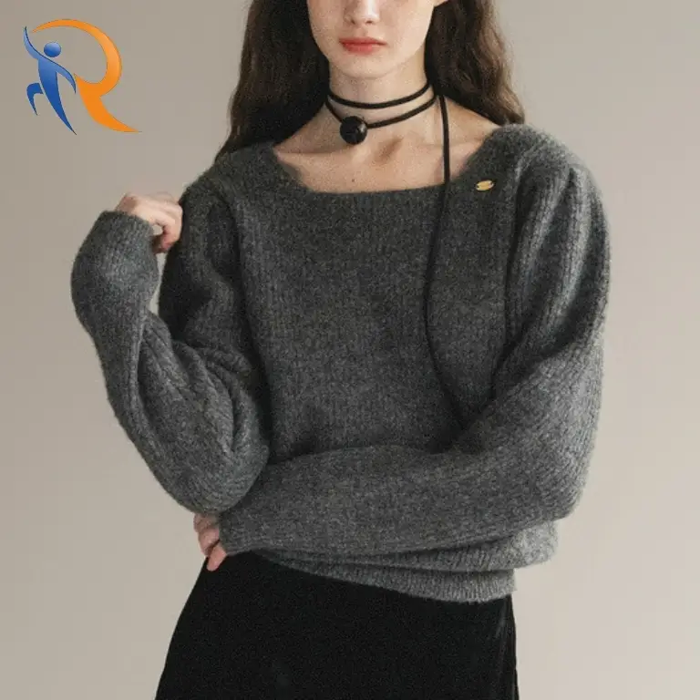 Feminine Square Neck Knit 1