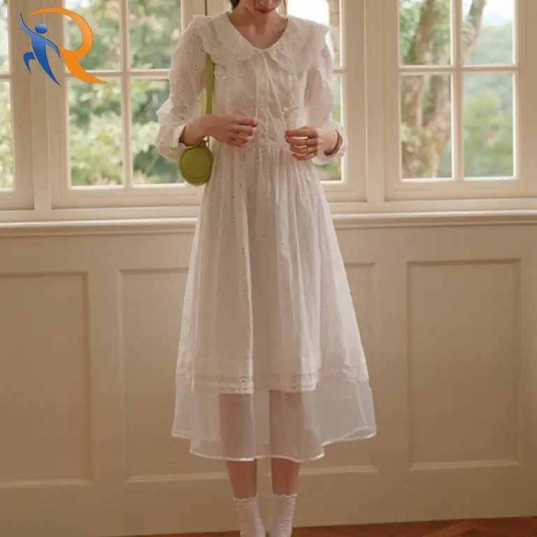 Embroidery doll collar dress 1